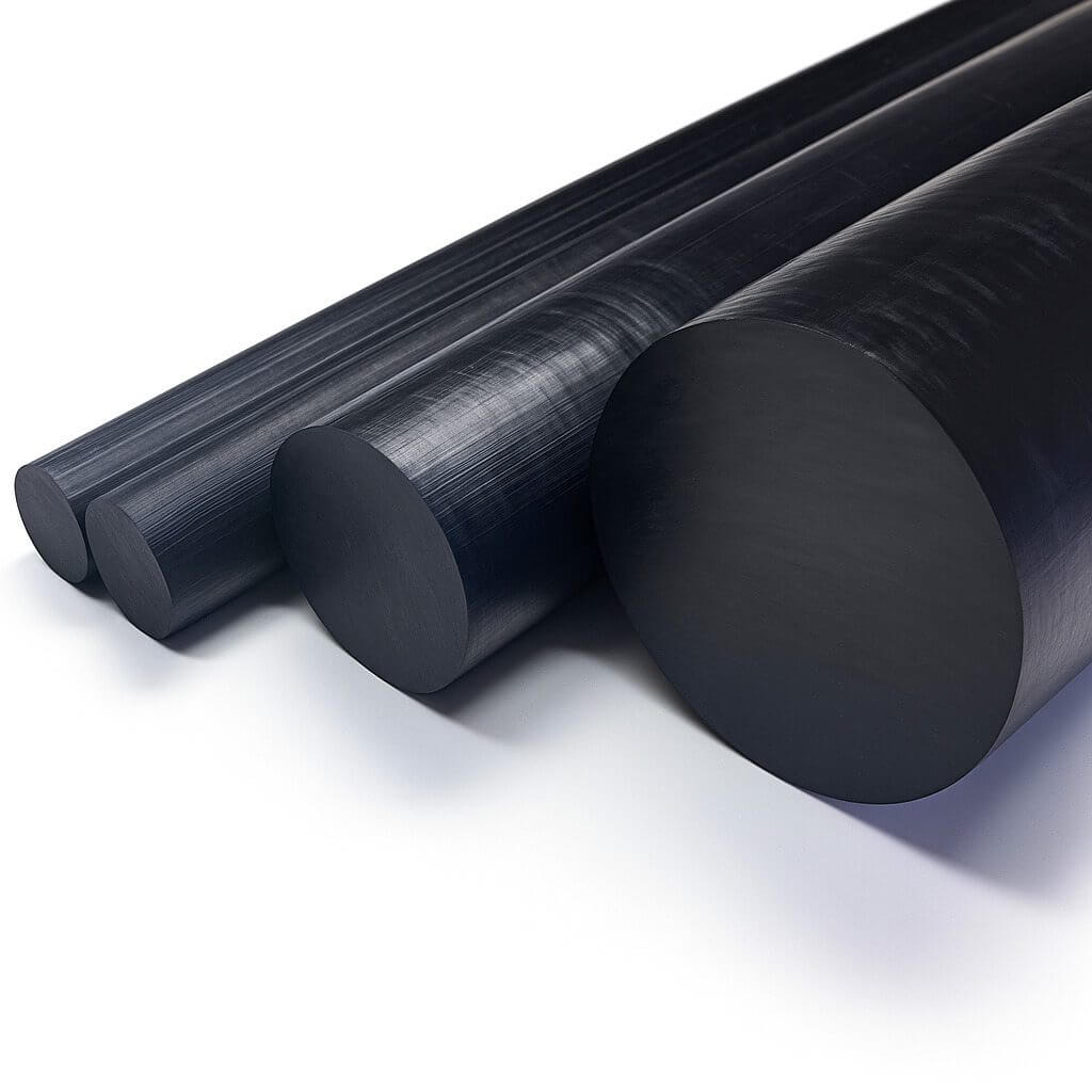 Black PPS plastic rods