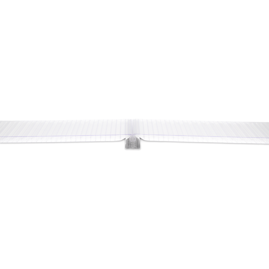 Two connected polycarbonate sheets