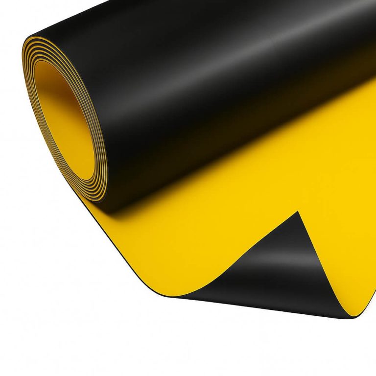 NBR rubber roll with yellow protective film