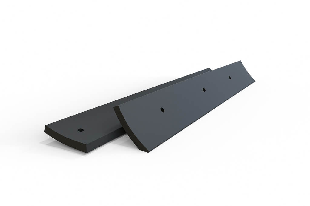 Snow plow rubber