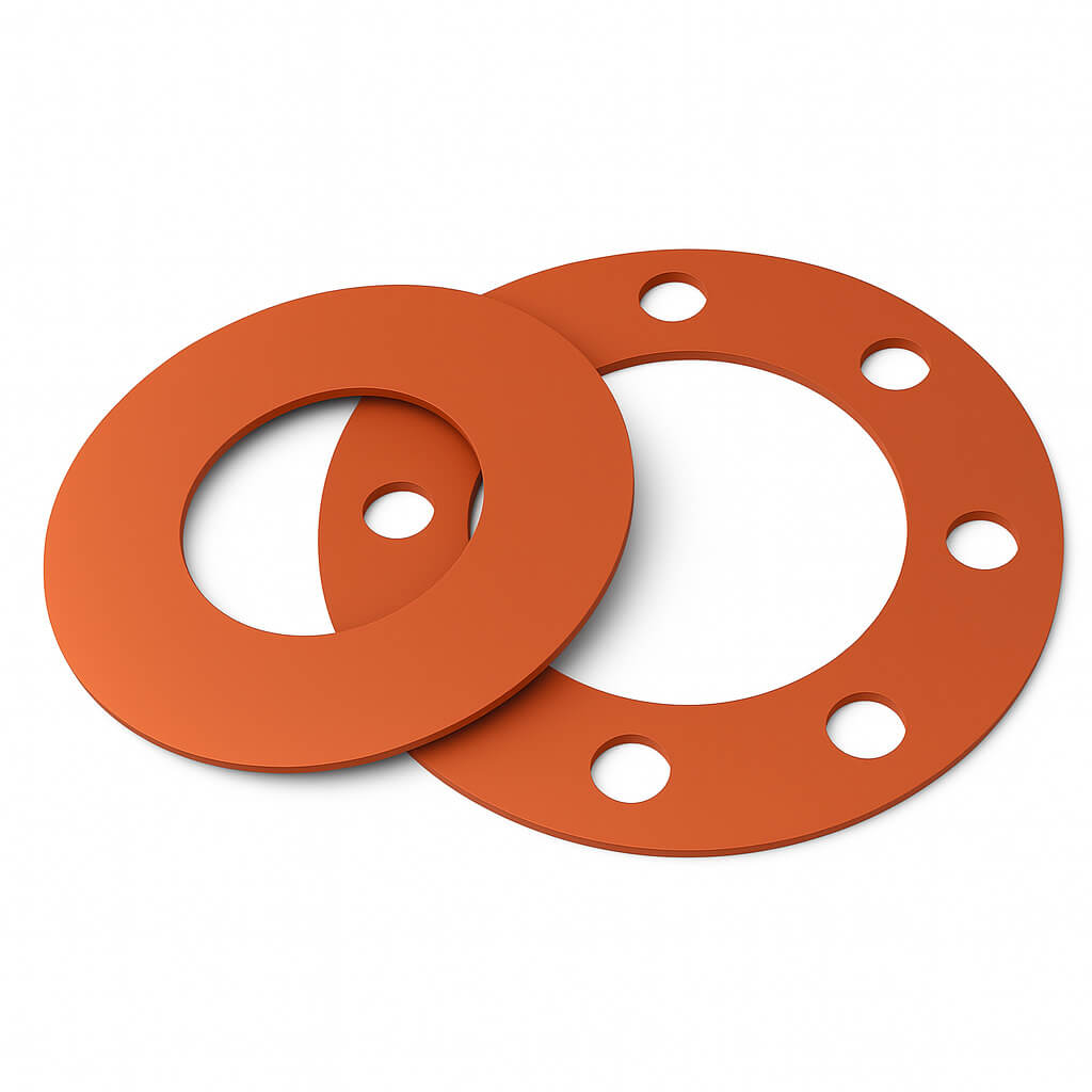 Red VMQ rubber gaskets